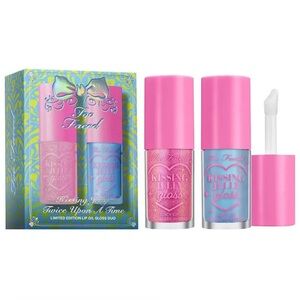New Too Faced Kissing Jelly Lip Oil Gloss Duo Set Limited Edition